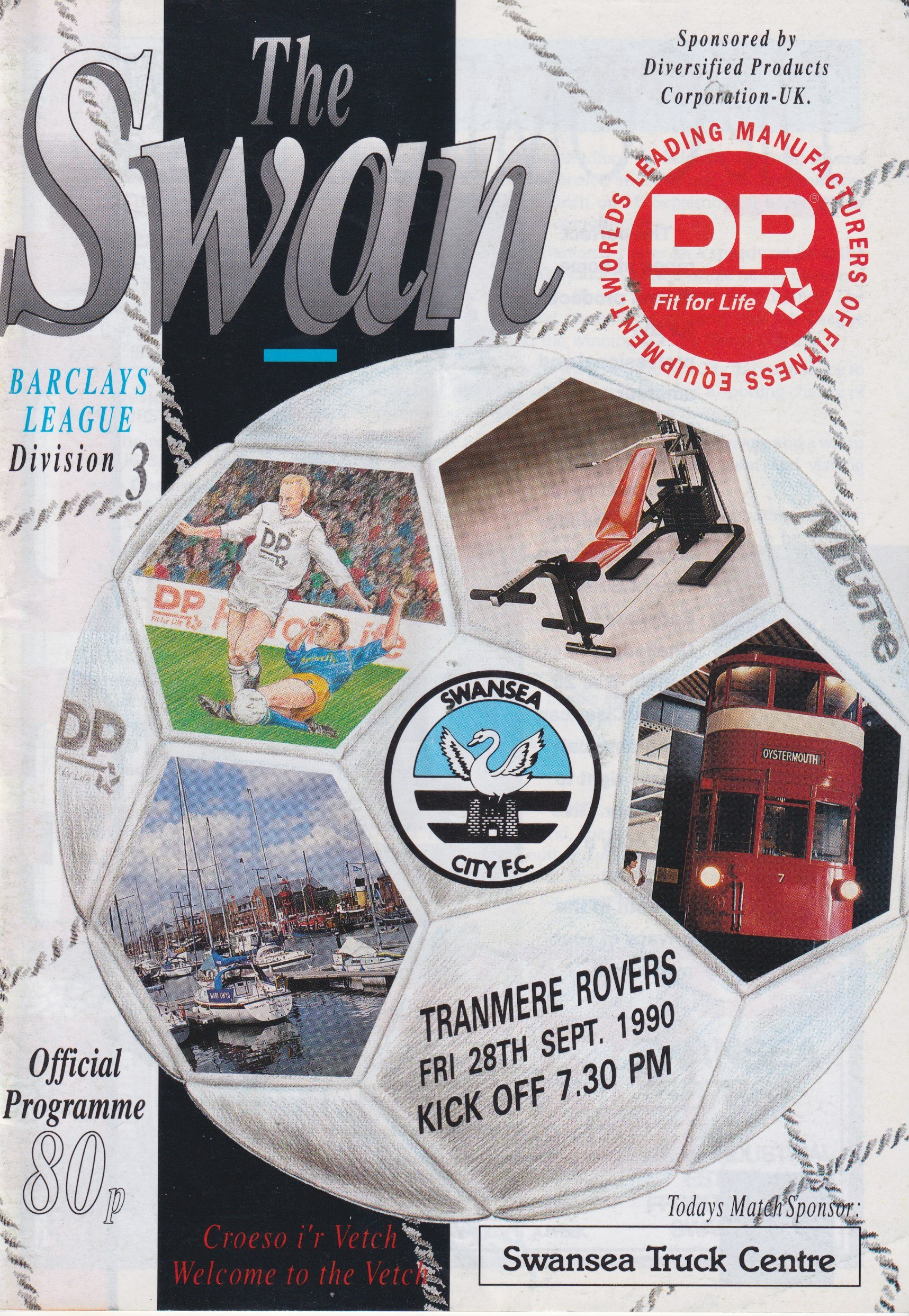 Swansea City v Tranmere Rovers match programme